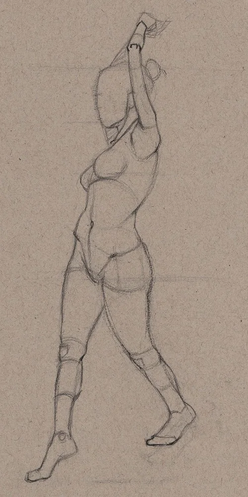 Observed figure drawing study