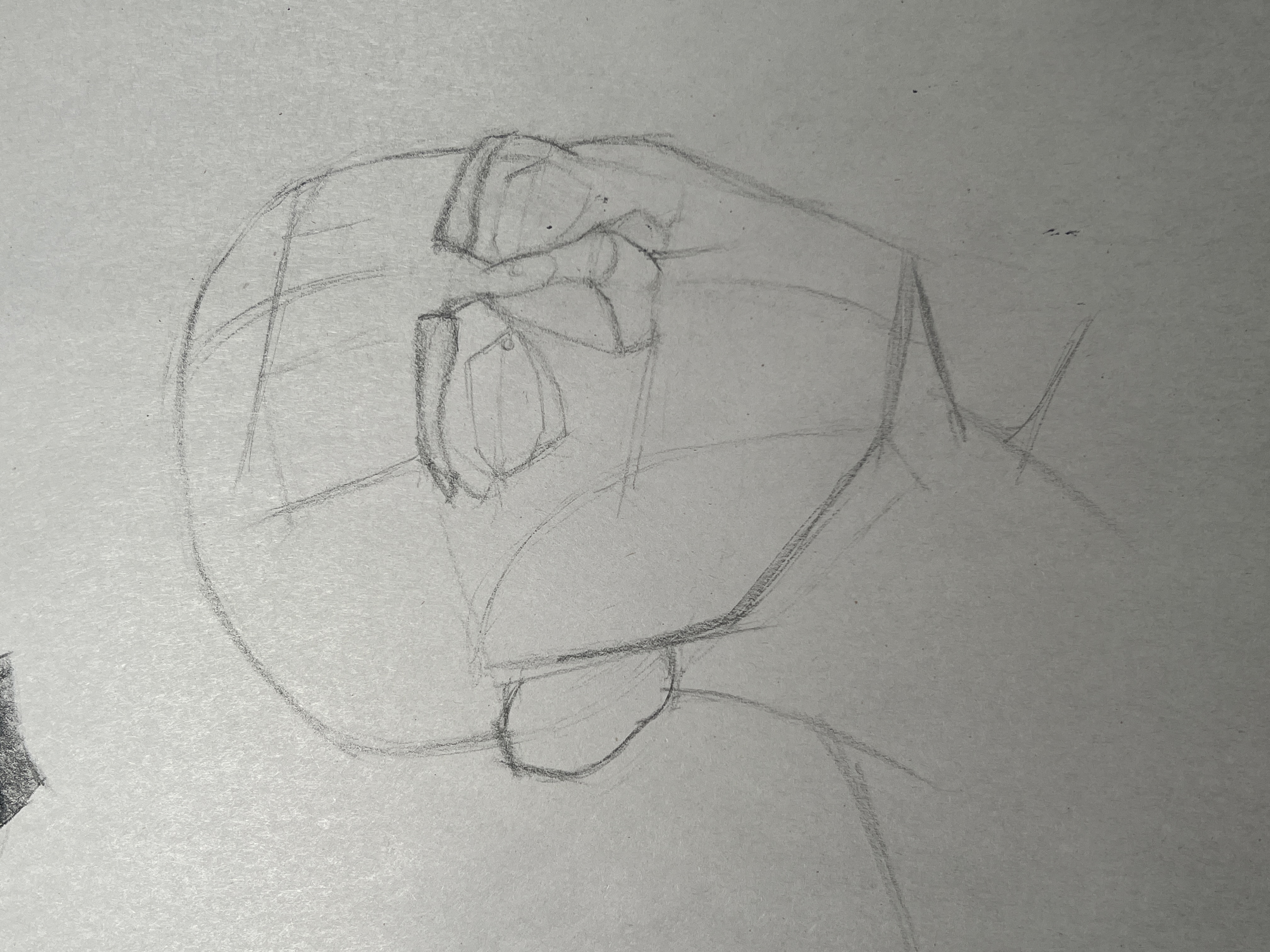 Facial feature study drawing