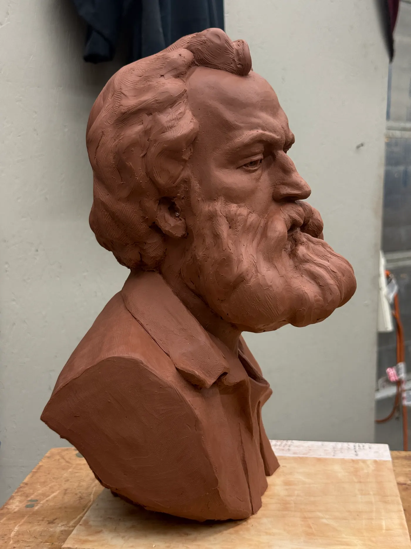 Male portrait sculpture study main view